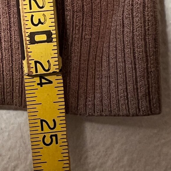 Carol Rose Womens M Brown Hooded Open Front Cardigan Sweater Tie Belt Warm Cozy - Picture 16 of 16